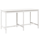 9 Piece Garden Bar Set White Solid Wood Pine 3157818