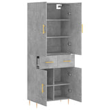 Highboard Concrete Grey 69.5x34x180 cm Engineered Wood 3198141