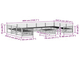 Sofa Sets 10 pcs Natural Solid Acacia Wood 3374179