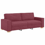 Sofa Set with Cushion 3 pcs Wine Red 220 x 78 x 84 cm Fabric 3324612