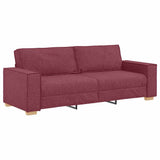 Sofa Set with Cushion 3 pcs Wine Red 220 x 78 x 84 cm Fabric 3324612