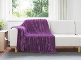 Throw Blankets 6 pcs Purple 150 x 130 cm Fleece 42016901