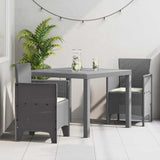 Garden Dining Set 3 pcs Light Grey Polypropylene 3378691