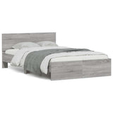 Bed Frame Grey Sonoma Engineered wood and plywood Double 3207614
