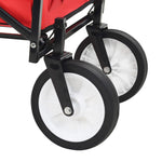 ZNTS Folding Hand Trolley Steel Red 143778