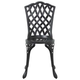 Garden Dining Set 5 pcs Black Aluminium 3334669