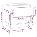 ZNTS Bedside Cabinets 2 pcs White 45x34x44 cm Engineered Wood 809513