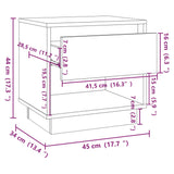 ZNTS Bedside Cabinets 2 pcs White 45x34x44 cm Engineered Wood 809513