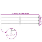 Security Grille for Windows with 3 Crossbars 93-174 cm 42031296