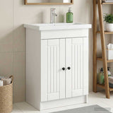 Bathroom under Sink Cabinet High Gloss White 890048