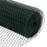 Fence with Posts Green 0.4 x 100 m PVC-coated steel 3352729