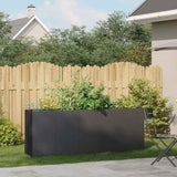 ZNTS Planter Black 200x40x80 cm Cold-rolled Steel 860724