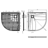 146526 Shower Tray SMC White 90x90 cm
