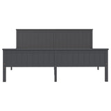 Bed Frame without Mattress Grey Solid Wood Pine 200x200 cm 322208