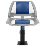 4 Piece Foldable Boat Seat Set Blue and White 48x51x41 cm 3284283