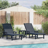 Sun Lounger 2 pcs Navy 195.5 x 53 x 98.5 cm Polyethylene 3335851