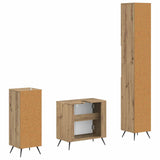 3 Piece Bathroom Cabinet Set BREDA Engineered Wood 3417890