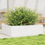 Garden Planter White 90x60x23 cm Solid Wood Pine 847234