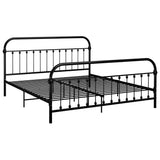 Bed Frame without Mattress with Headboard Black 180x200 cm Super King Metal 284503