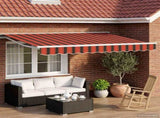 Manual Awning Frame with LEDs Orange, Black and White 2.5 x 2 m 3420500