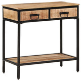 Console Table 70x35x70 cm Solid Rough Wood Mango 374076