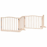 Dog Gate with Door Foldable 10 Panels 800 cm Poplar Wood 3155611