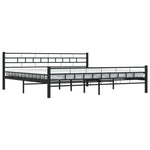 ZNTS Bed Frame without Mattress Black Steel 200x200 cm 285281