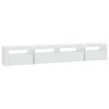 TV Cabinet with LED Lights White 240x35x40 cm 3152722