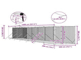 Outdoor Dog Kennel with Roof Silver 2x14x2.5 m Galvanised Steel 3190477