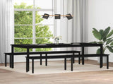 Bench Black Oak 200 x 35 x 45 cm Engineered Wood 892608