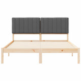 Bed Frame with Upholstered Headboard Dark Grey 150 x 200 cm 878040