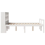 ZNTS Bookcase Bed without Mattress White 160x200 cm Solid Wood Pine 3322021