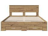 Bed Frame with Drawer Artisan Oak 120 x 190 cm Engineered Wood 3410930