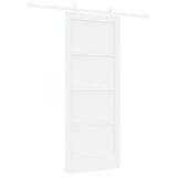 Sliding Door Manual White 83 x 202 cm Solid pine wood and steel 3333561