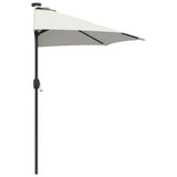 Garden Parasol Sand 294 x 150 x 224 cm Polyester and Steel 42003267