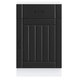Kitchen Base Cabinet Lucca Black Engineered Wood 853718