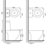 White Ceramic Toilet & Bidet Set 270566
