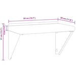 ZNTS Wall Shelf 50x30x31 cm Silver Stainless Steel 30277