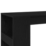 Bar Table with Racks Black Oak 90x40x103.5 cm Engineered Wood 868076