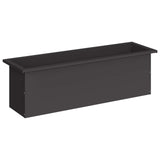 Garden Planter with LED Black 30 x 100 x 30 cm Steel 8008112