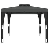 Gazebo with Double Roof Anthracite 2.98x2.98 m Steel 368441