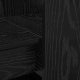 Desk with Shelf Black Oak 122 x 67 x 145 cm Engineered Wood 3337258