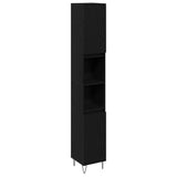 Bathroom Furniture Set 3 pcs Black Oak 30 x 30 x 190 cm 3333097