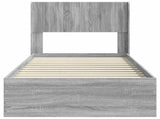 Bed Frame with Storage and Headboard Grey Sonoma 90 x 200 cm 3414512