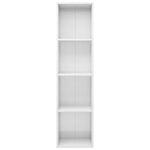 ZNTS Book Cabinet/TV Cabinet High Gloss White 36x30x143 cm Engineered Wood 800150
