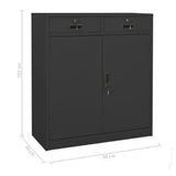 Office Cabinet with Planter Box Anthracite 90x40x125 cm Steel 3095271