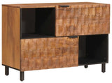 Sideboard Acacia Brown Finish 80 x 33 x 75 cm Solid Mango Wood 4017927