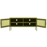 TV Cabinet Olive Green 105x35x50 cm Steel 336234