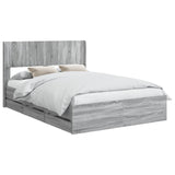Bed Frame with Storage and Headboard Grey Sonoma 140 x 200 cm 3414304