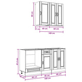 Kitchen Unit PORTO 5 pcs Sonoma Oak Engineered Wood 3438277